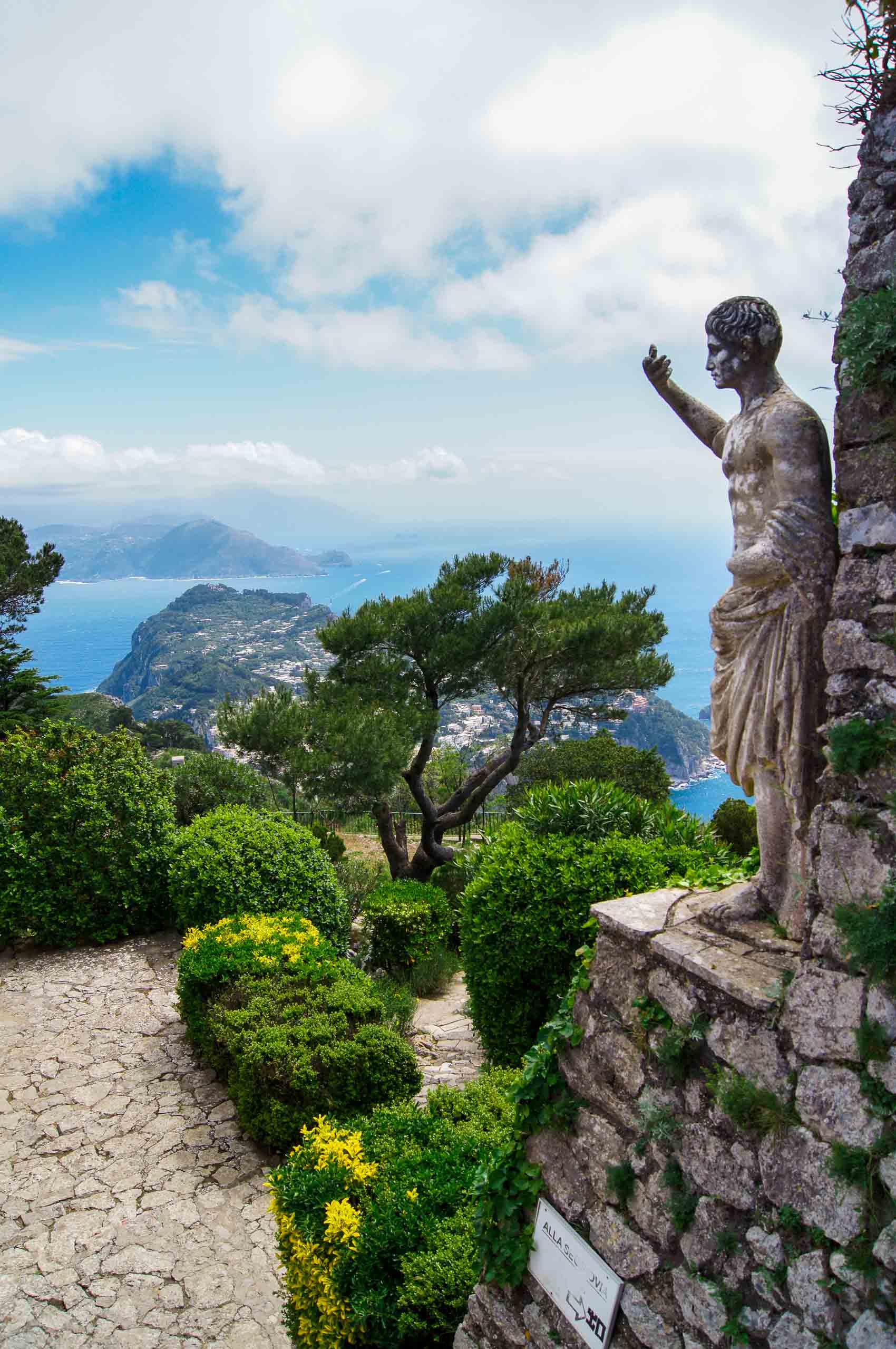 Statue of Emperor Augustus at the top of Mount Solaro