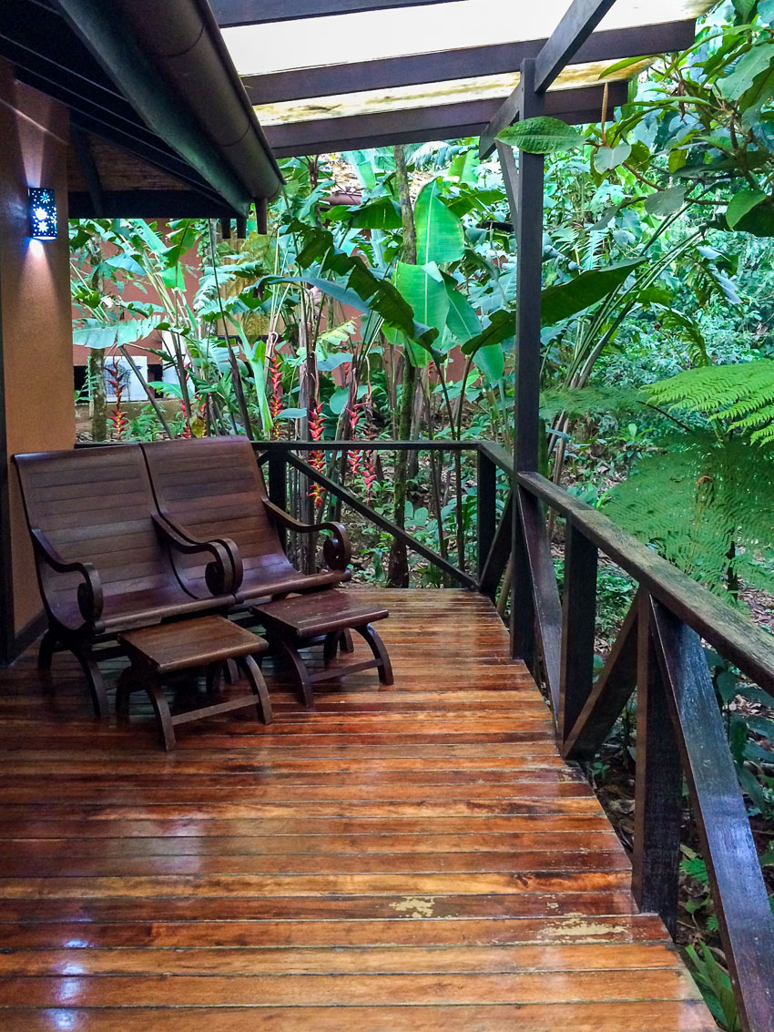 Balcony of casita at Rio Celeste Hideaway Hotel 