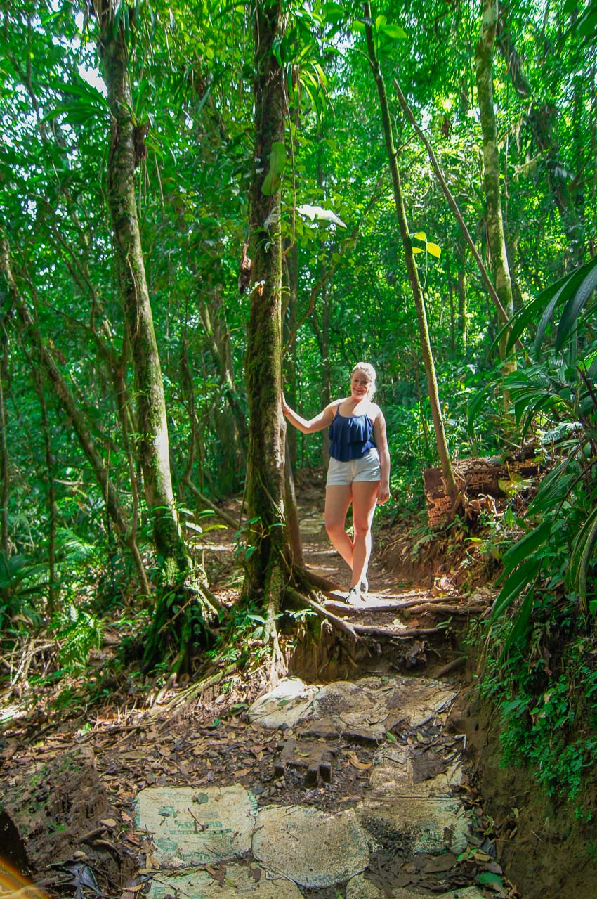 Madison on the muddle Rio Celeste Hike path