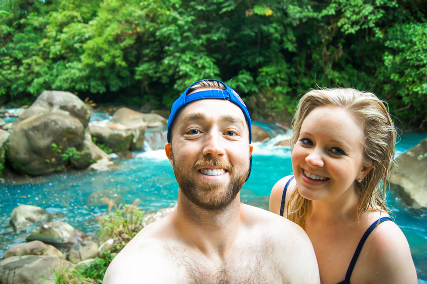 Madison & Liam in the river from Hideaway Hotel