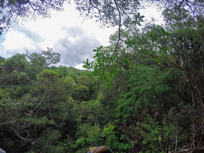 Ziplining through the rainforest in Costa Rica