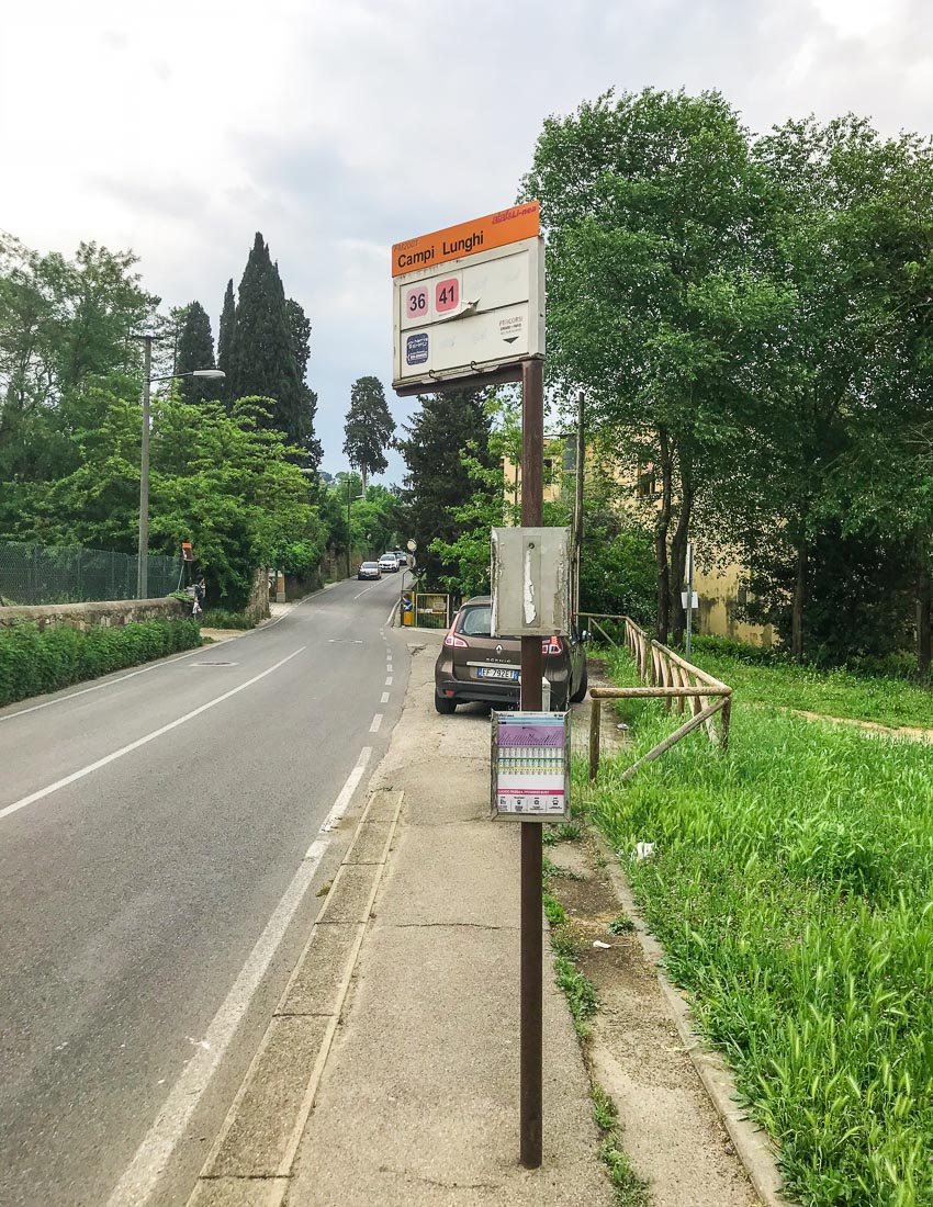Bus Stop arriving at Chianti Wine Tour