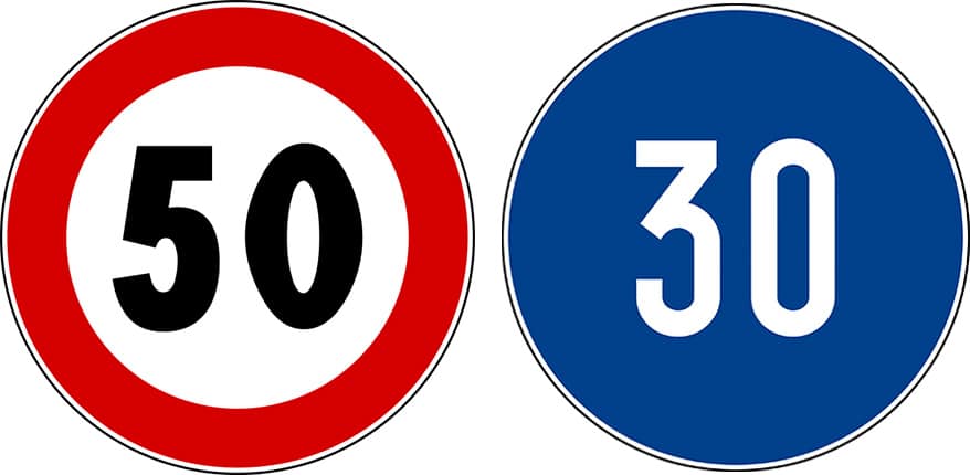 Speeding Signs Driving in Italy