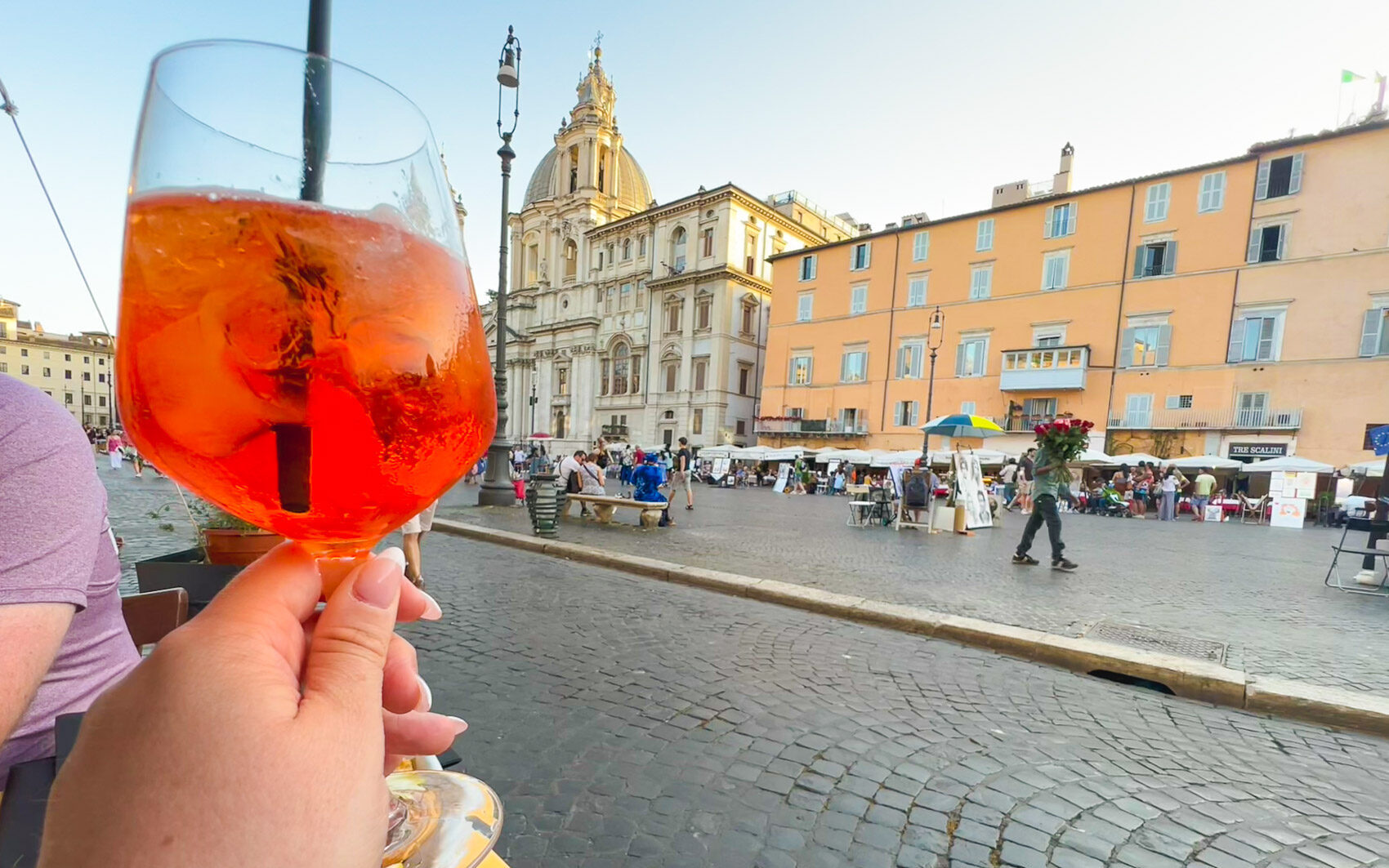 Aperol Spritz in Piazza Navona - Day 7 of 10 Day Italy Itinerary