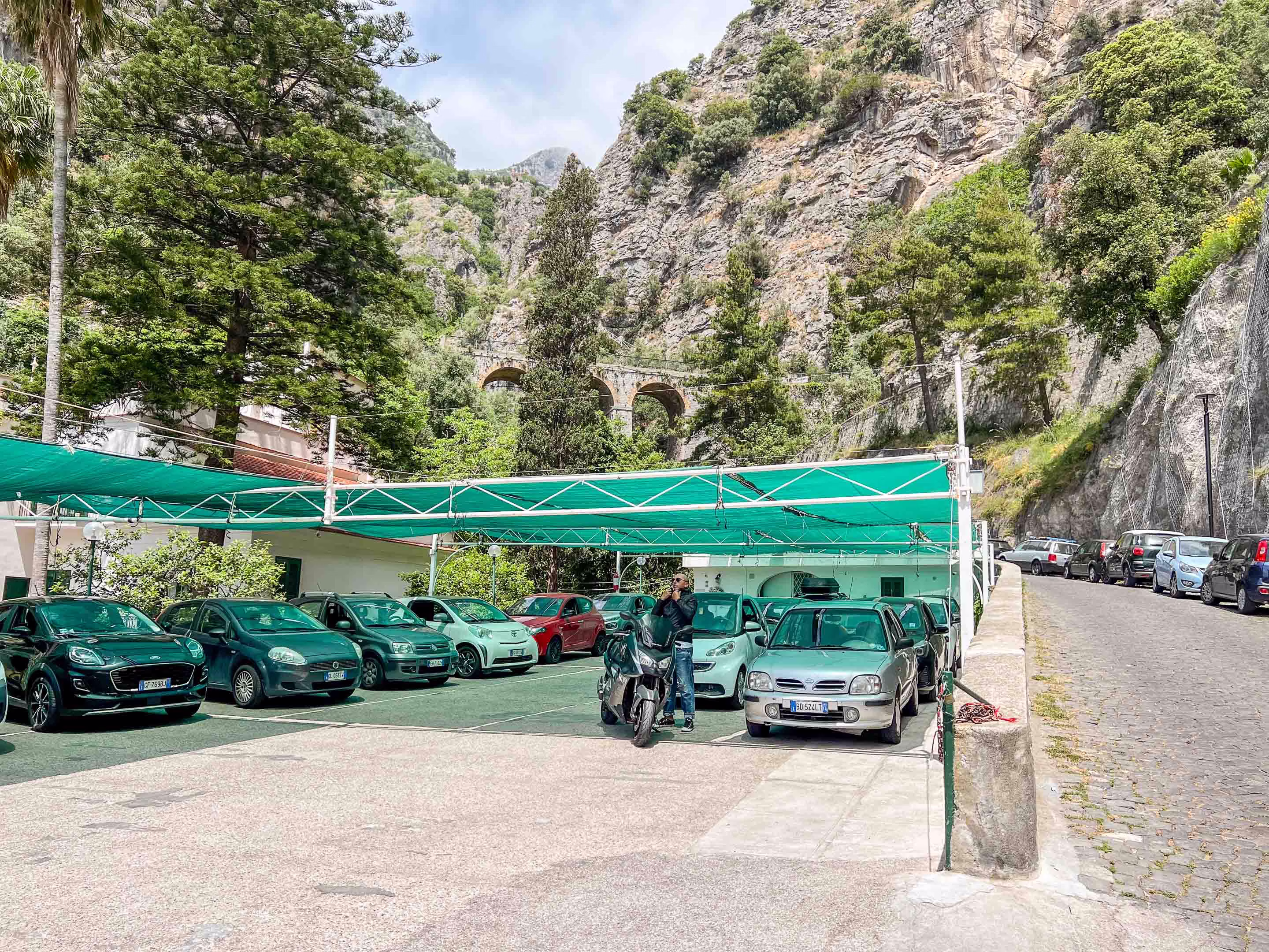 Parking on the Amalfi Coast in Italy